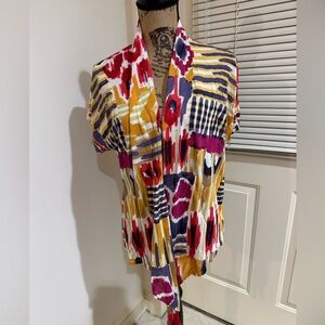 Chico’s short sleeve cover up top size 2 Vanity or Large